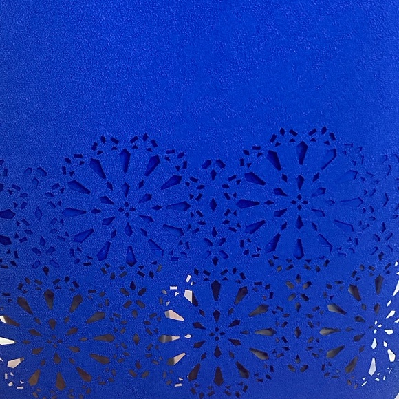 Banana Republic Knee Length Dress with Cutouts Spaghetti Straps Blue Sz 8P EUC - Picture 4 of 5